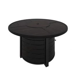 Ashley Castle Island Dark Brown Round Fire Pit Table