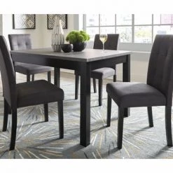 Ashley Dining Room Garvine Table & 4 Bar Stools